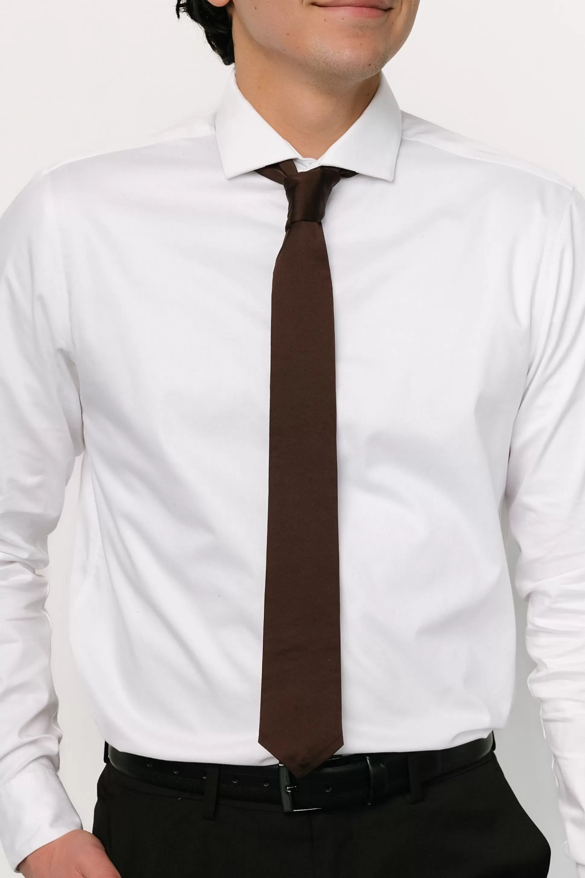 COMING SOON | Baltic Born Classic Satin Tie | Espresso