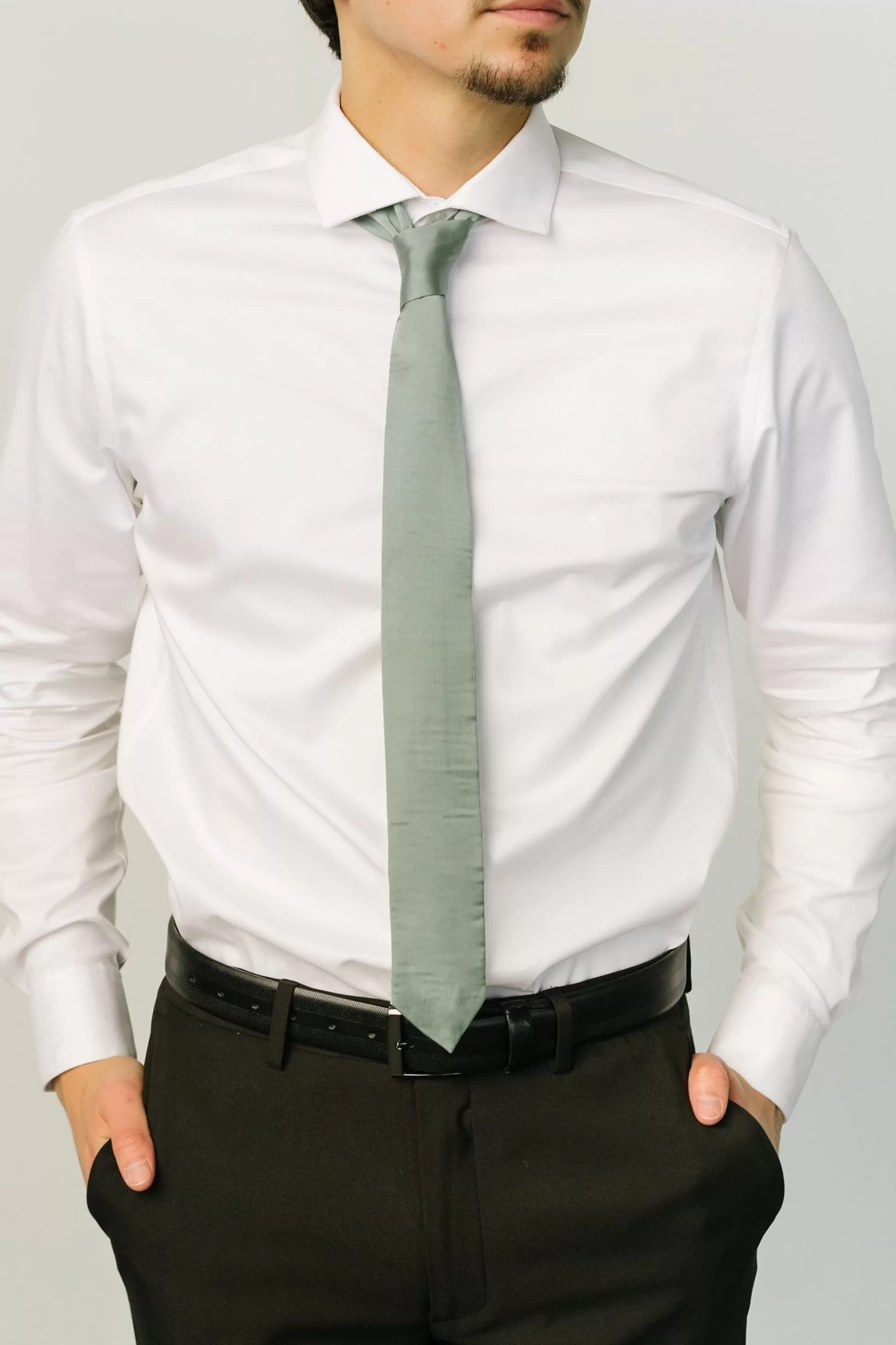 COMING SOON | Baltic Born Classic Satin Tie | Eucalyptus