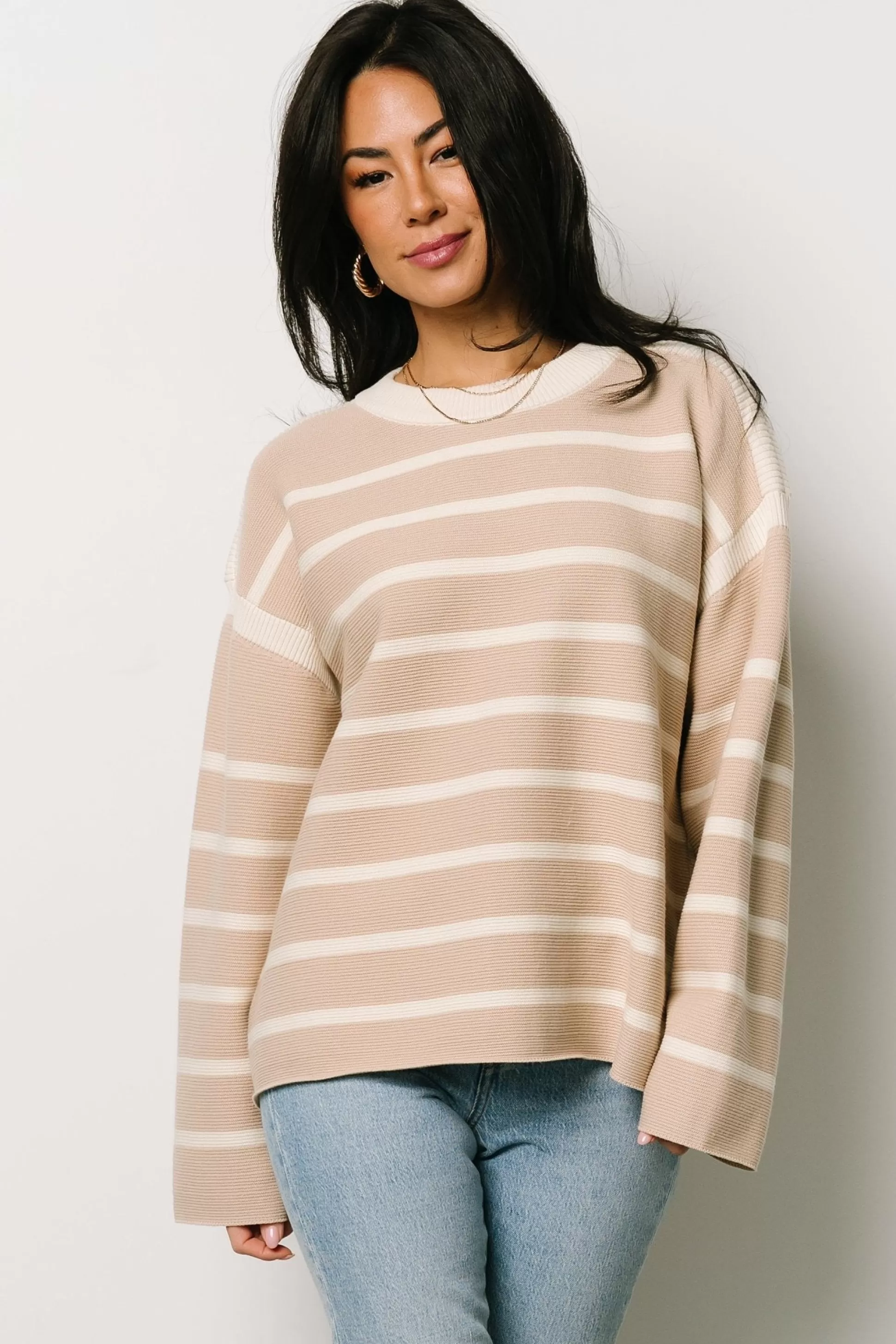 TOPS | sweaters | Baltic Born Conway Striped Sweater | Natural
