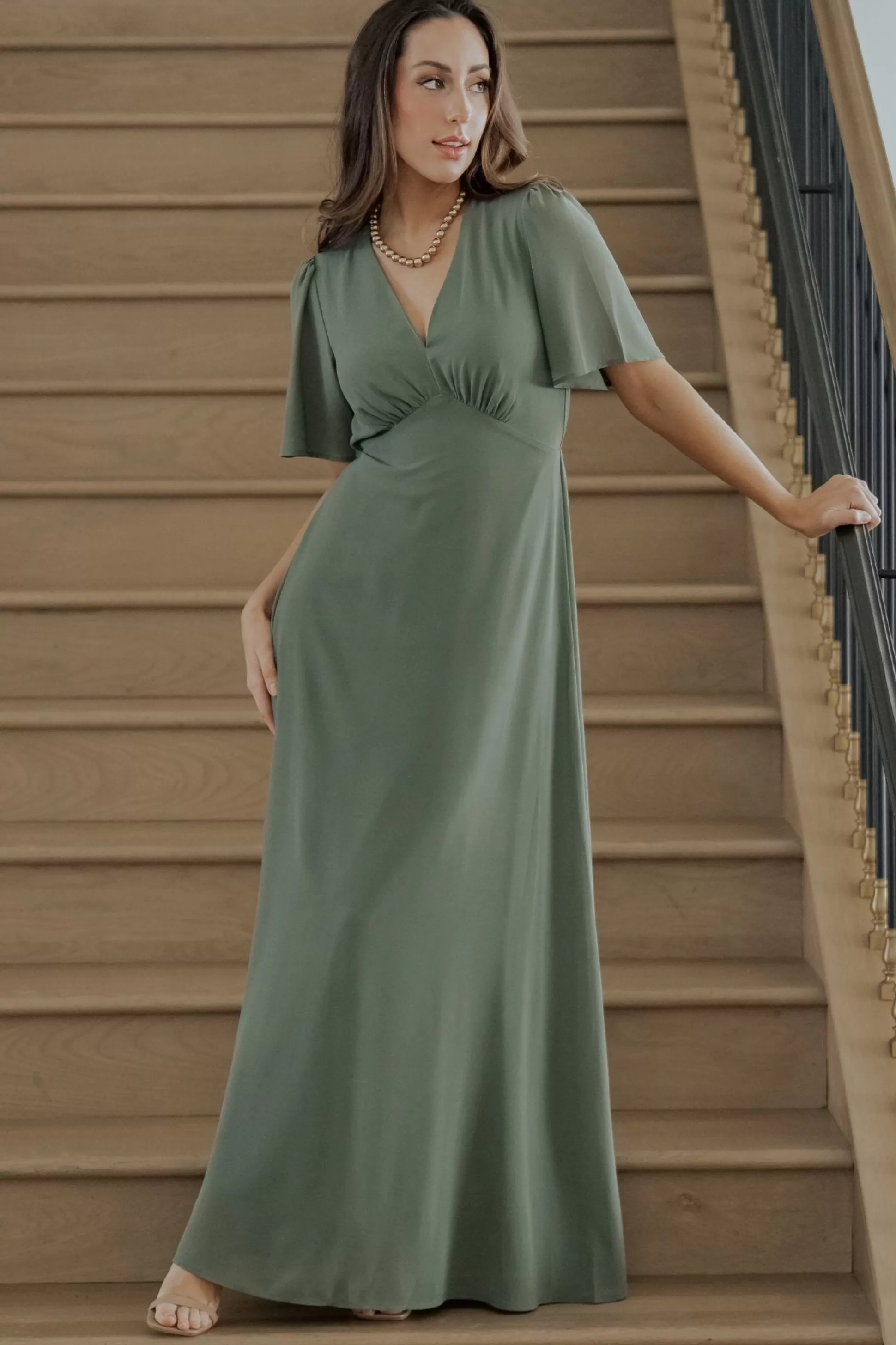 maxi dresses | WEDDING SUITE | Baltic Born Esti Maxi Dress | Dark Sage