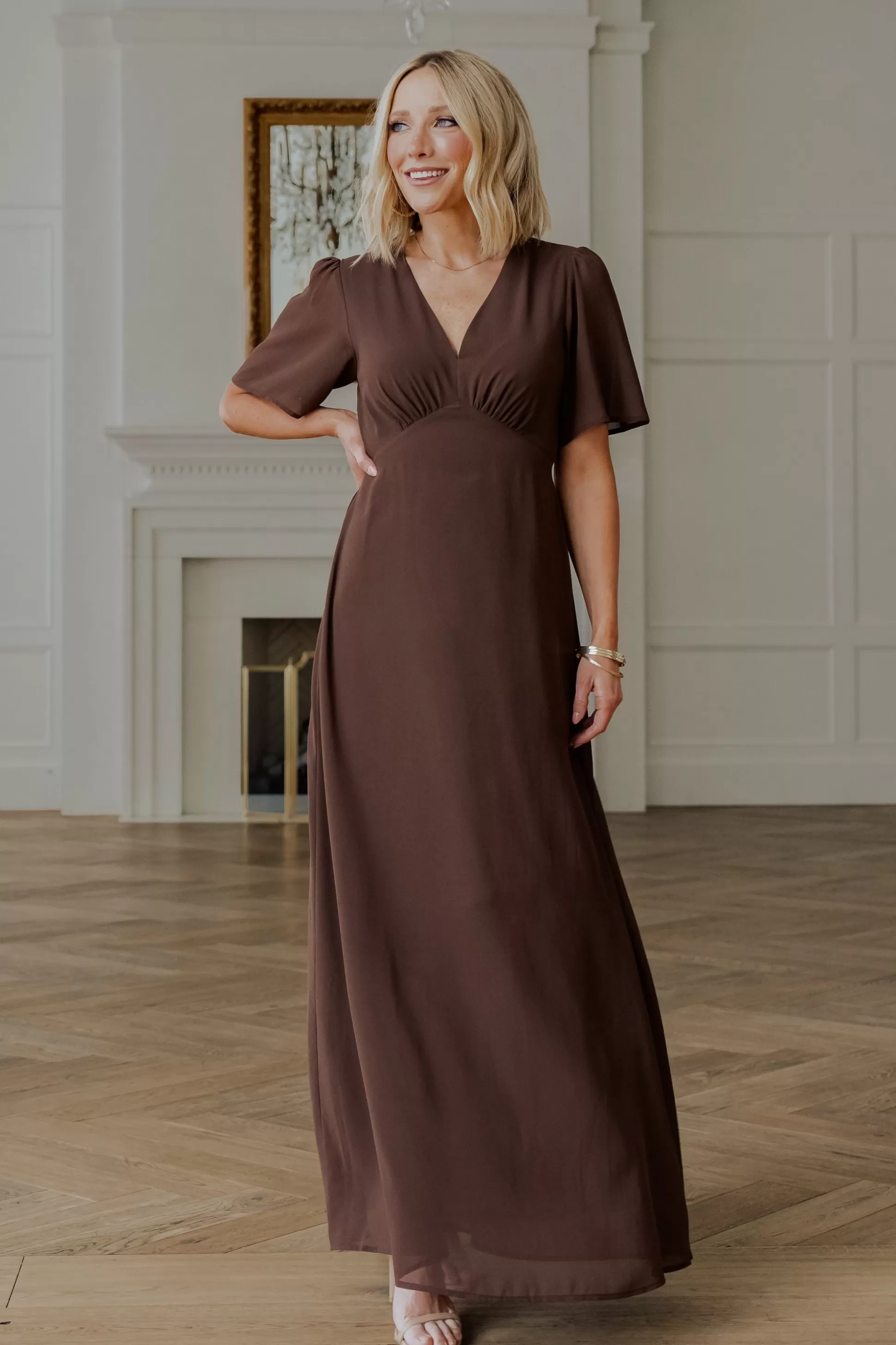 maxi dresses | WEDDING SUITE | Baltic Born Esti Maxi Dress | Espresso