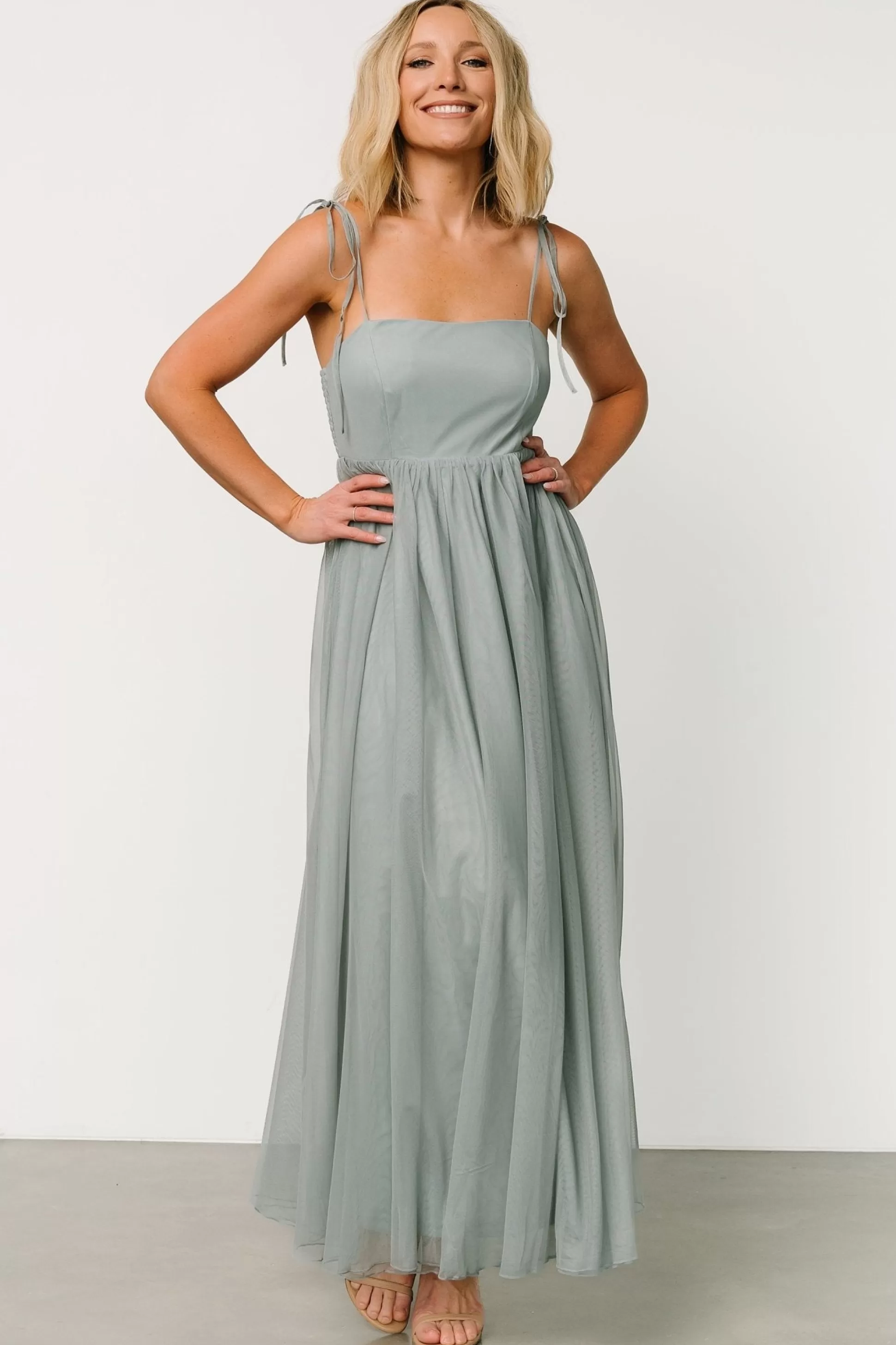 tulle styles | Baltic Born Fiona Tulle Maxi Dress | Eucalyptus