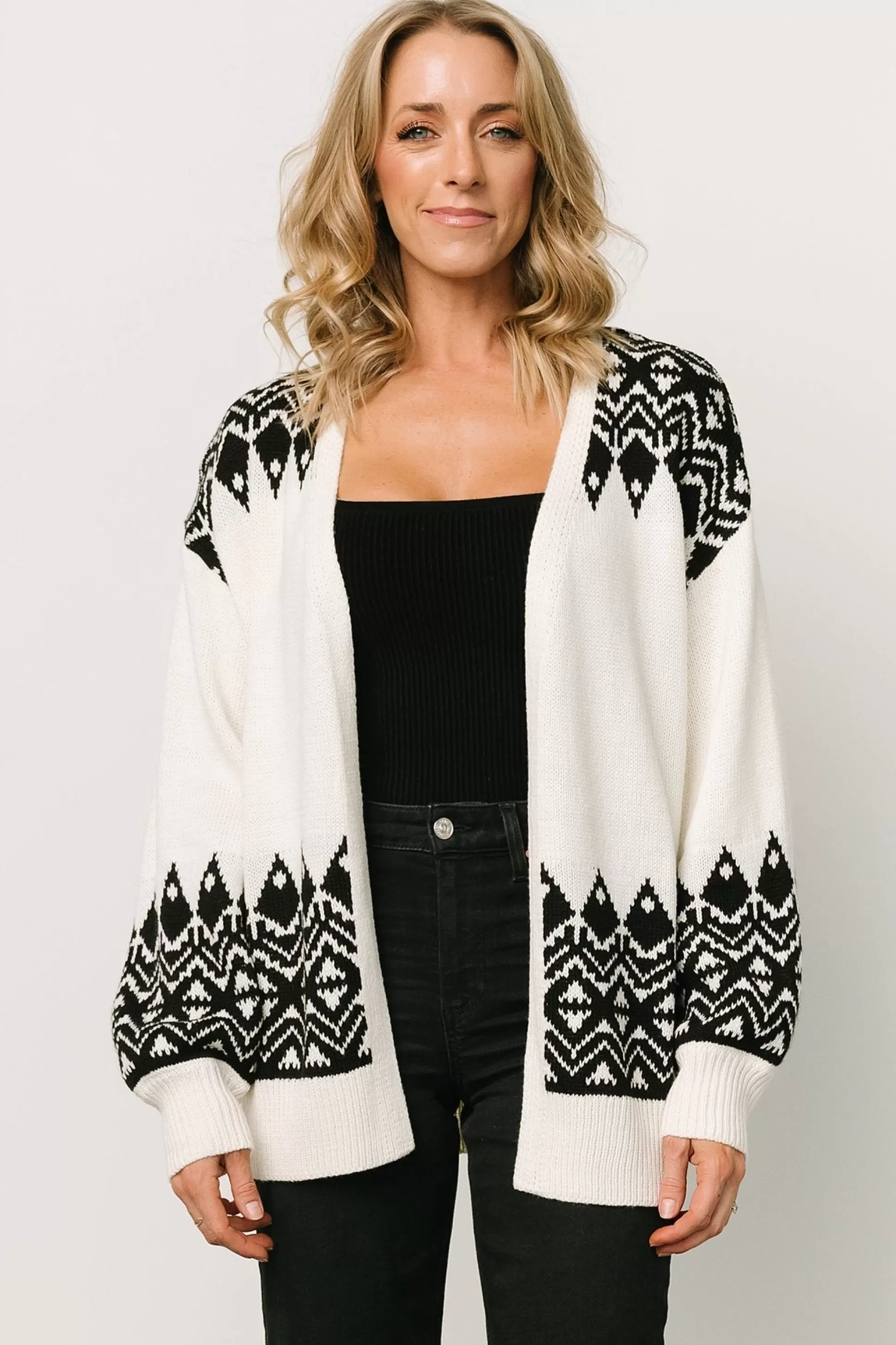 cardigans | Baltic Born Nele Cardigan | Cream + Black