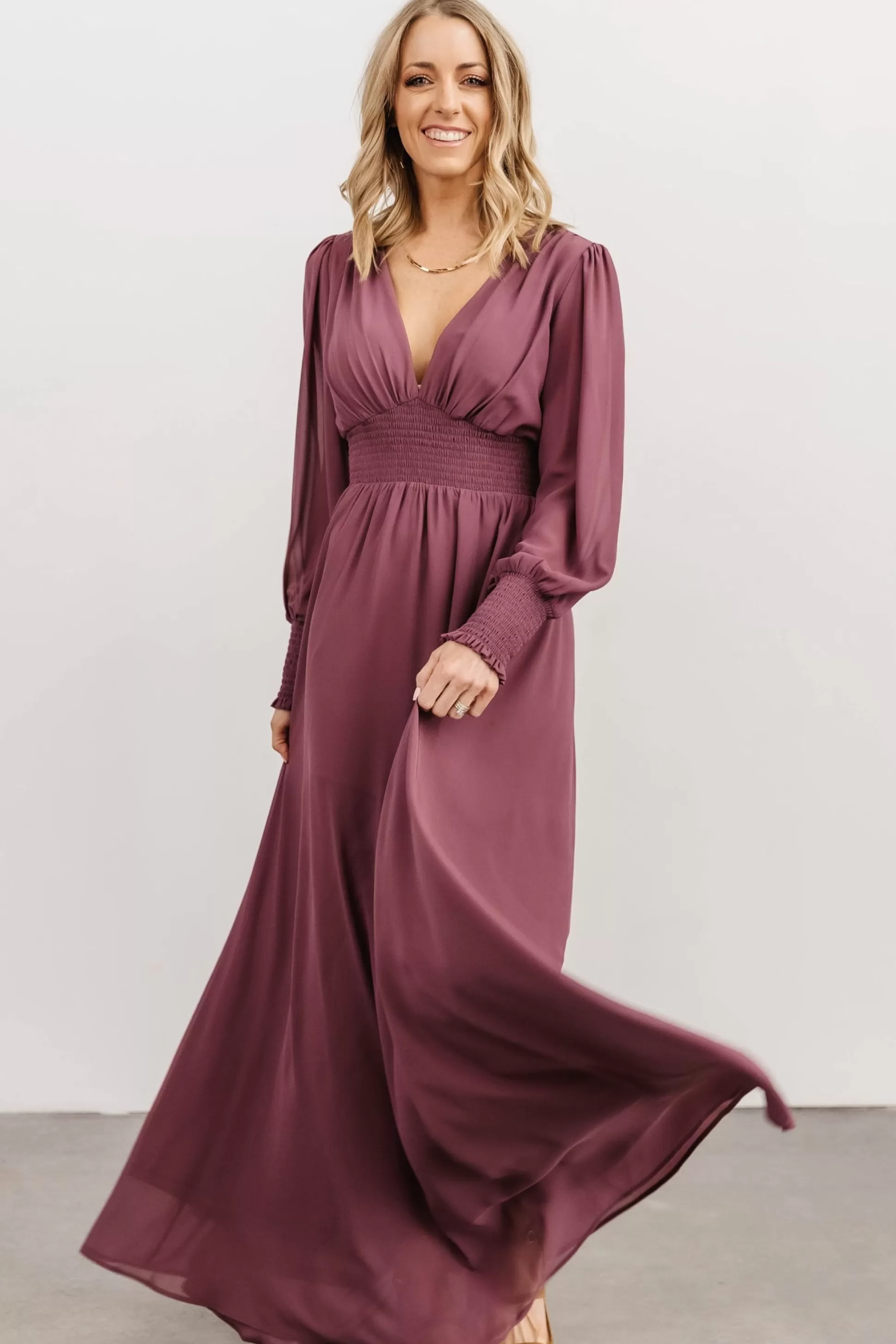WEDDING SUITE | wedding guest | Baltic Born Olivia Maxi Dress | Vintage Plum