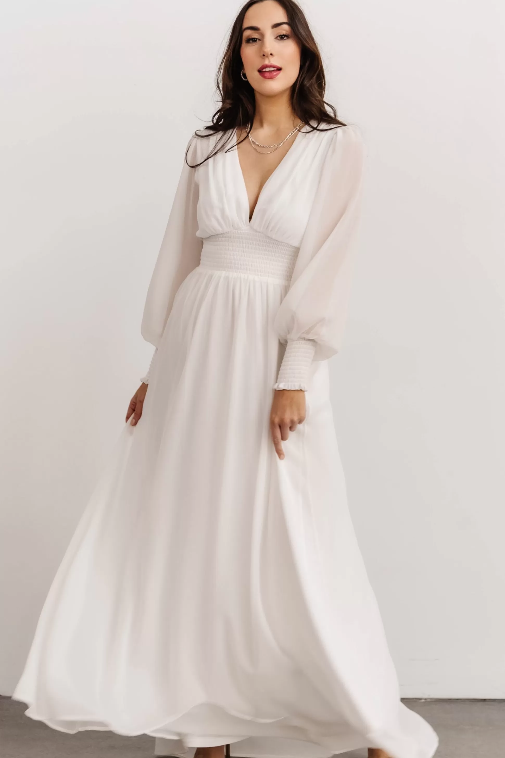 WEDDING SUITE | wedding guest | Baltic Born Olivia Maxi Dress | White
