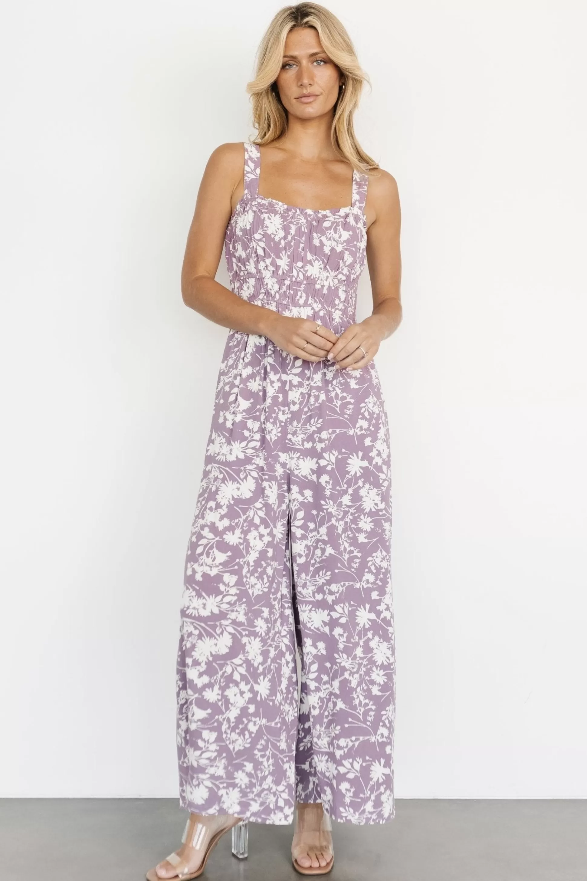 JUMPSUITS + ROMPERS | Baltic Born Palisades Tank Jumpsuit | Lavender Print