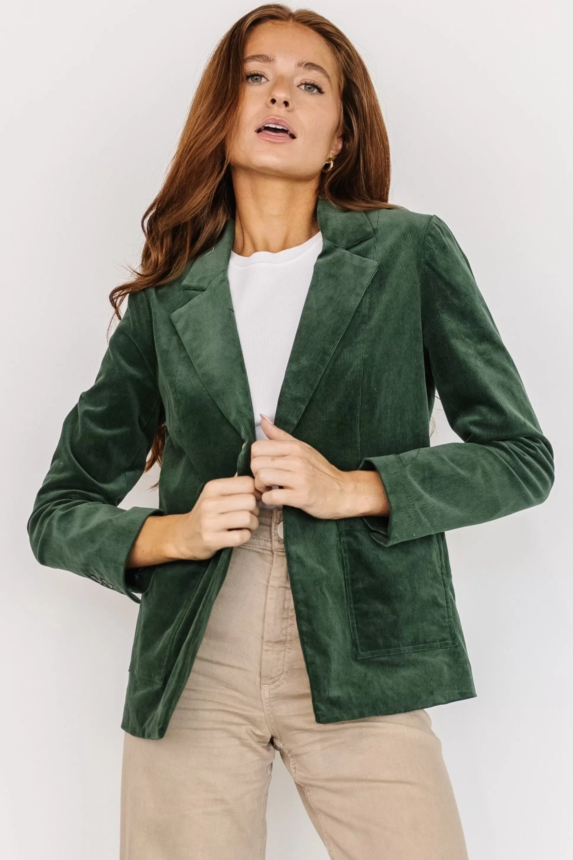 outerwear | Baltic Born Royal Corduroy Blazer | Hunter Green