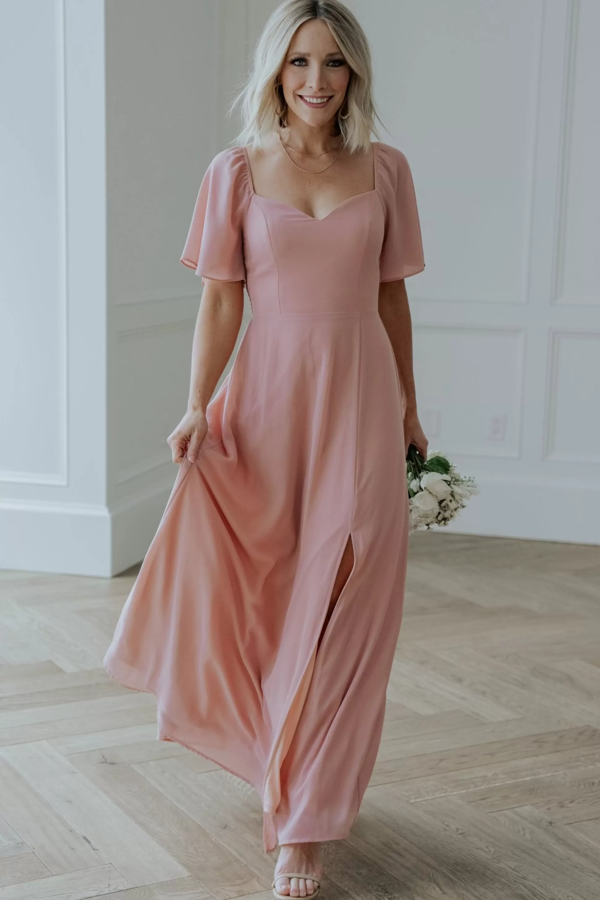 WEDDING SUITE | wedding guest | Baltic Born Sierra Sweetheart Maxi Dress | Blush