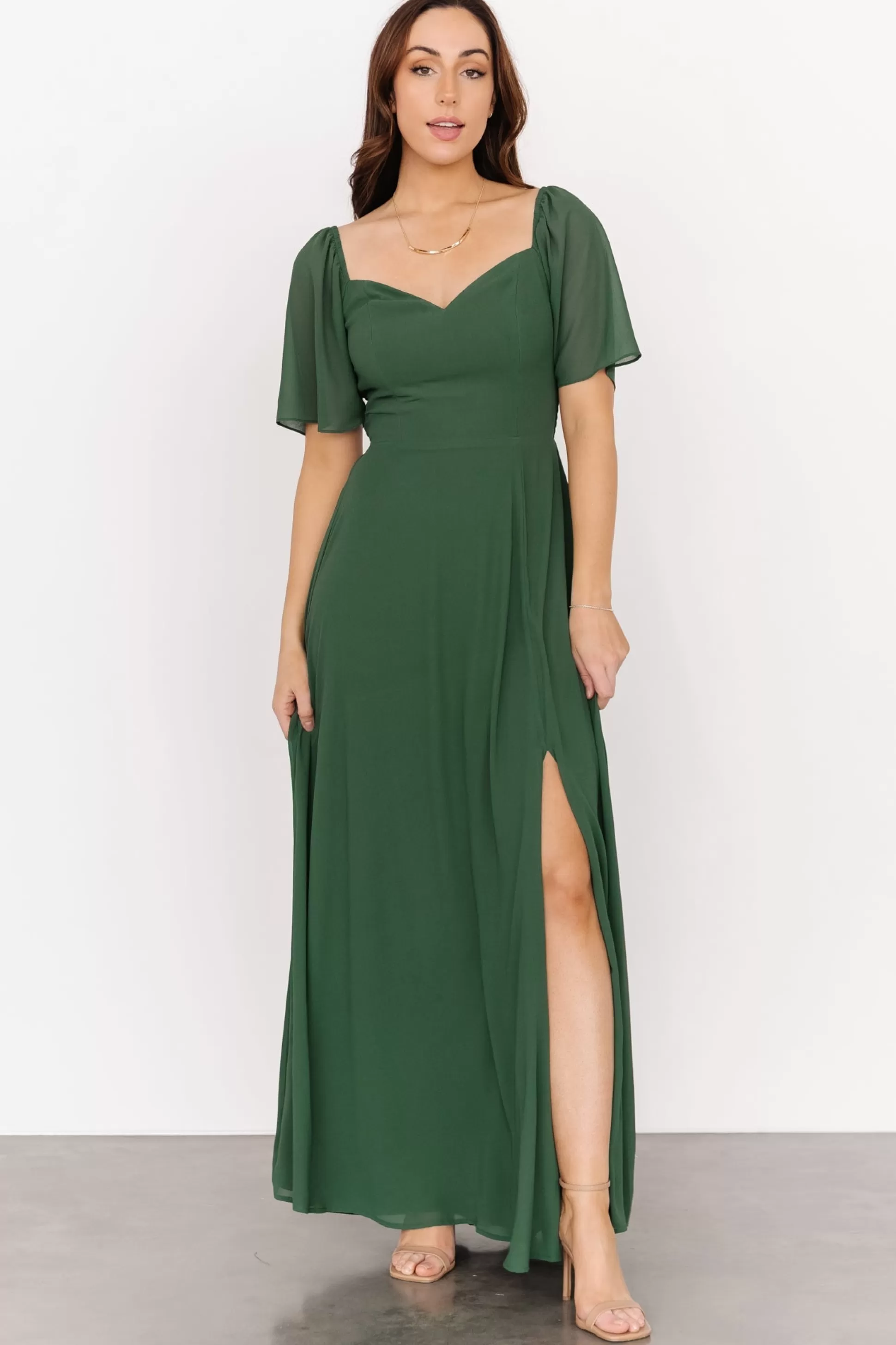 WEDDING SUITE | wedding guest | Baltic Born Sierra Sweetheart Maxi Dress | Evergreen
